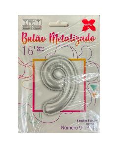 Balão Metalizado Número 1 Dourado Make+