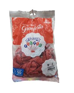 Bexiga Lisa n°9 Vernelho Roma Pt/ 50 un Pic Pic