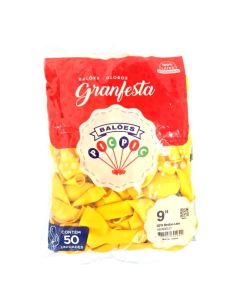 Bexiga nº9 Amarelo pacote c/ 50 un Pic Pic