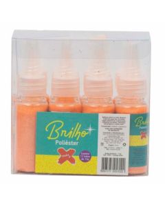 Bisnaga de Glitter 15g Laranja Neon Make+ 12un