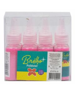 Bisnaga de Glitter 15g Rosa Neon Make+ 12un