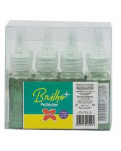 Bisnaga de Glitter 15g Verde Escuro Make+ 12un