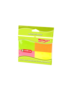 Bloco Adesivo 38mm x 51mm 4 Cores Neon Adelbras