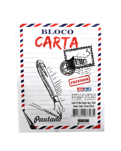 Bloco Carta Pautado c/50 fls Grande São Domingos