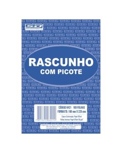 Bloco Rascunho 160mm x 225mm 100 fls com Picote São Domingos