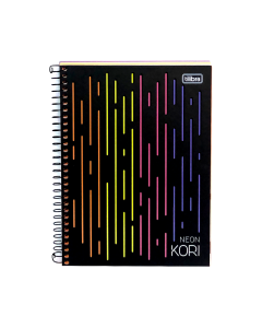 Caderno Colegial 1 Matéria Neon Kori 80 fls Tilibra