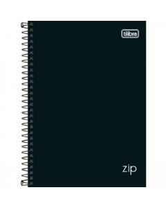 Caderno Espiral 1/4 Pequeno 160 fls Preto Zip Tilibra