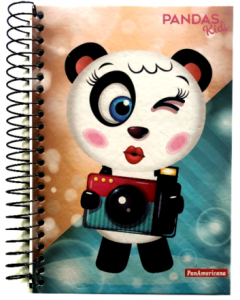 Caderno Espiral 1/4 Capa Dura 200 fls Capas Sortidas Panamericana