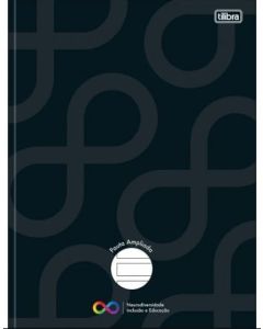 Caderno Neurodiversidade Brochurão Pauta Ampliada Tilibra 80 Folhas Preto
