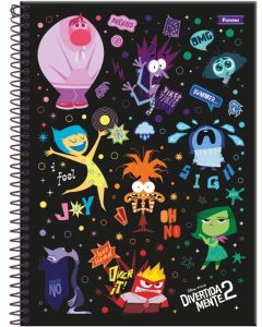 Caderno Universitário 10 Matérias Divertidamente 2 - 160 fls Foroni Azul