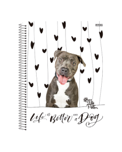 Caderno Universitário 10 Matérias My Pets 160 Fls S.D Vm
