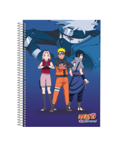 Caderno Universitário 10 Matérias Naruto 160 Fls S.D Pt
