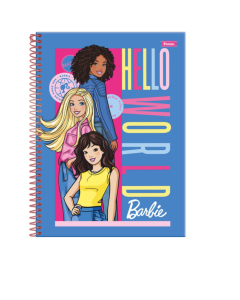 Caderno Universitário 1 Matéria Barbie 80 fls Foroni Azul