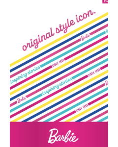 Caderno Universitário 1 Matéria Barbie Teen 80 fls Foroni Prata