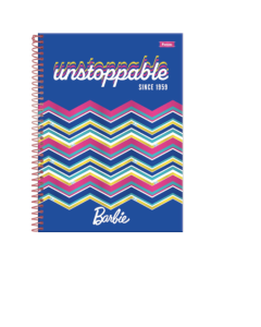 Caderno Universitário 1 Matéria Barbie Teen 80 fls Foroni Preto