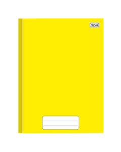 Caderno Universitário Brochura Capa Dura 96 fls D+ Amarelo Tilibra