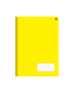 Caderno Universitário Capa Dura Brochura 96 fls Amarelo Animativa