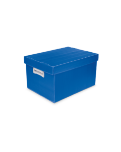 Caixa Organizadora Grande c/ Pegadores Fosca Azul Polibras
