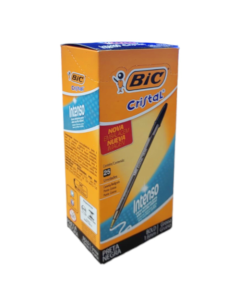 Caneta Esferográfica Bic Cristal 1.6 mm Preta Caixa c/25 Un