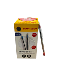 Caneta Esferográfica Compactor Economic 0.7 mm Vermelha Cx c/50 un