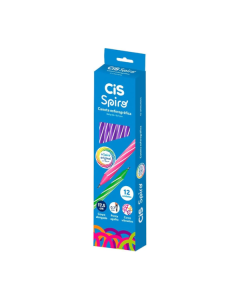 Caneta Esferográfica Cis Spiro 0.7mm Glow Roxa Cis Caixa c/ 12 un