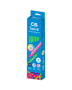 Caneta Esferográfica Cis Spiro 0.7mm Glow Verde Cis Caixa c/ 12 un