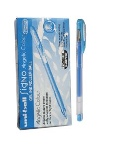Caneta Gel Uni-ball Signo Angelic Colour Azul Pt c/ 12 un