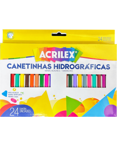 Canetas Hidrográficas 24 Cores Acrilex