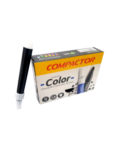 Caneta Hidrográfica Compactor Color Preto CX c/ 12 un
