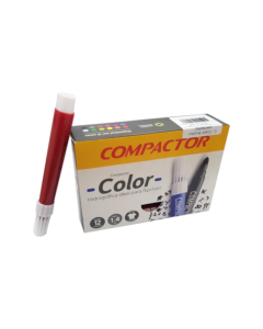 Caneta Hidrográfica Compactor Color Vermelho Cx c/ 12 un