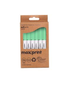 Caneta Marca Texto Maxprint Ecowrite Verde CX c/12 un