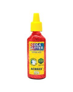Cola Colorida com Glitter Vermelho 23g Acrilex