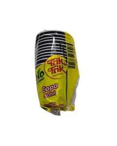 Copo Americano 30 Ml Preto Trik Trik - 10 un