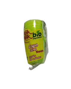 Copo Crystal 30 Ml Neon Verde Trik Trik - 10 Un