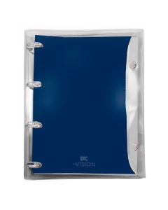 Fichário Colegial 4 Argolas Vision Azul Dac