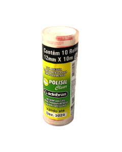 Fita Adesiva 12mm x 10m Transparente Adelbras PT c/10 un