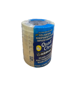 Fita Adesiva 12mm x 65m Transparente Adelbras PT c/ 10 un