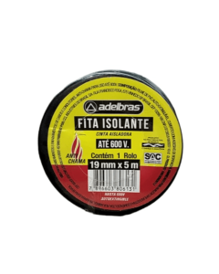 Fita Adesiva Isolante Preta 19mm x 5m Adelbras