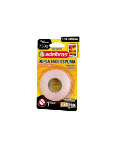 Fita Banana Adesiva Dupla Face Espuma Fixa Pro Adelbras