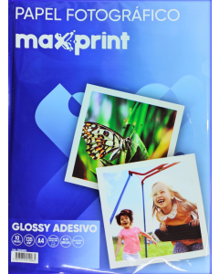 Papel Fotográfico Glossy A4 135g Pacote c/ 10 fls Maxprint