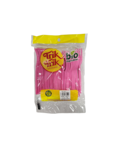 Garfo de Sobremesa Rosa Trik Trik - Pt c/50 Un