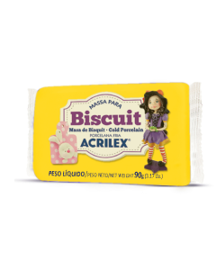 Massa de Biscuit 90g Acrilex Amarelo Ouro