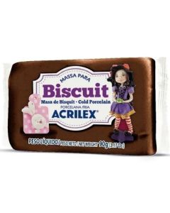 Massa de Biscuit 90g Acrilex Marrom