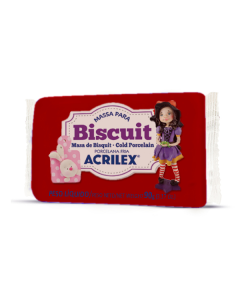 Massa de Biscuit 90g Acrilex Vermelho Vivo