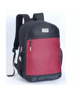 Mochila Escolar Go Track Mesh Preta/Vinho Isibras