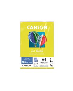 Papel Canson Iris Vivaldi A4 185g Amarelo Canário 25 Folhas