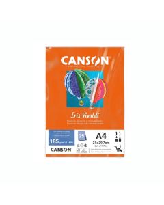 Papel Canson Iris Vivaldi A4 185g Laranja 25 Folhas