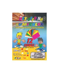 Papel Creative Lumi Color A4 12 Cores 24 Folhas Off Paper