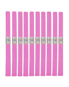 Papel Crepom Rosa 48cm x 2m Ridet PT c/10 un