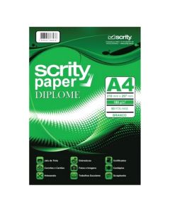 Papel Diplome 180g Branco Scrity Pacote c/ 50 fls